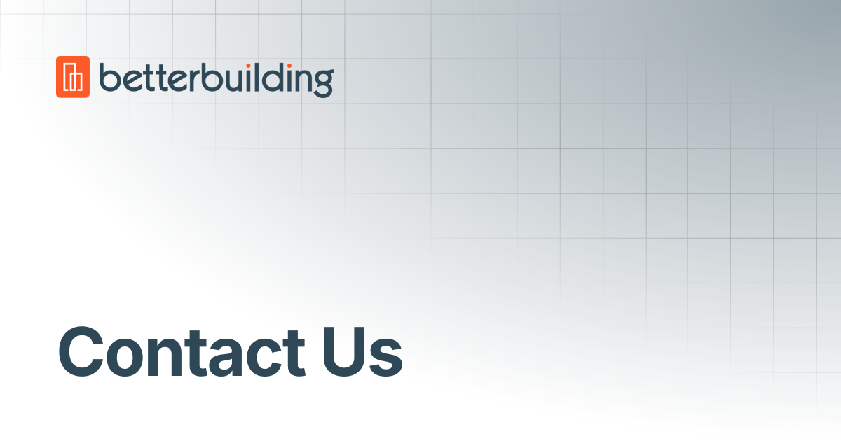 Contact Us | Better Building Docs